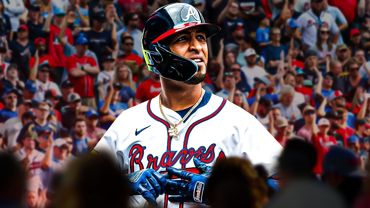 Atlanta Braves Eddie Rosario fans Cardinals