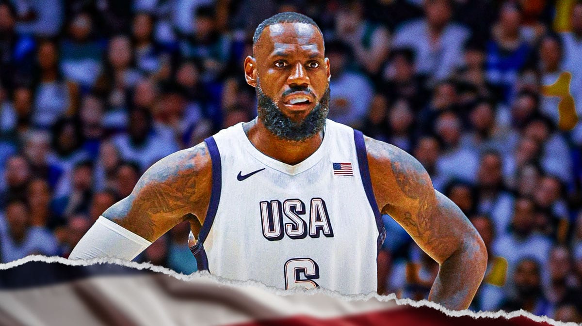 LeBron James playing for Team USA.