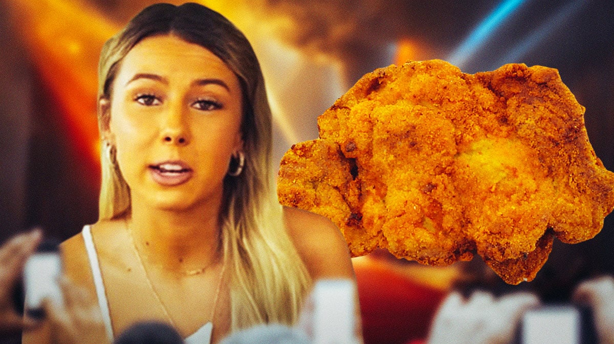 Hawk Tuah Girl Hailey Welch and deep-fried pork chops.
