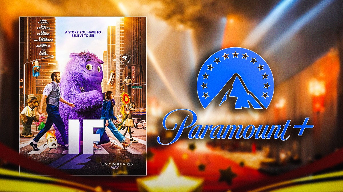IF movie poster and Paramount+ logo.