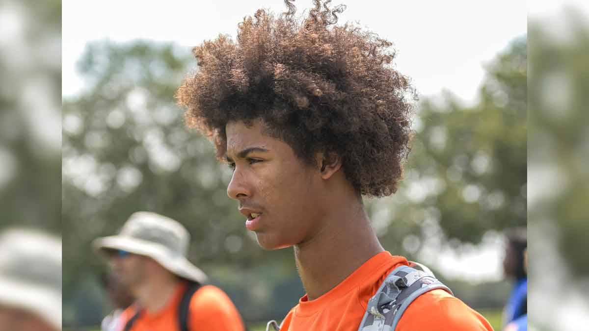 West Orange High School Warriors Ivan Taylor watches from the sidelines at the Florida High School 7v7 Association state championship in The Villages