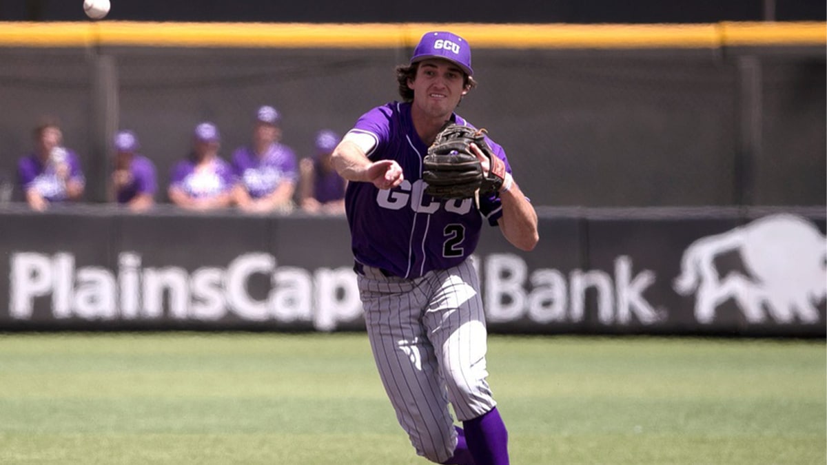 Grand Canyon infielder Jacob Wilson throws out a Texas Tech runner at Dan Law Field on April 19. 