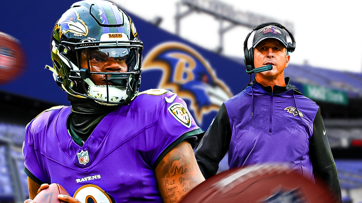 Ravens John Harbaugh looking at Lamar Jackson