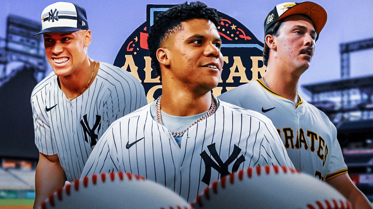 Juan Soto, Aaron Judge, Paul Skenes. 2024 MLB All-Star Game logo