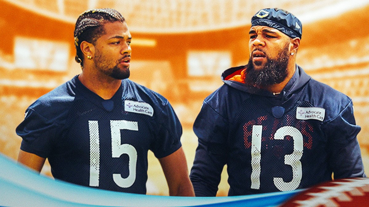 Chicago Bears teammates Rome Odunze and Keenan Allen