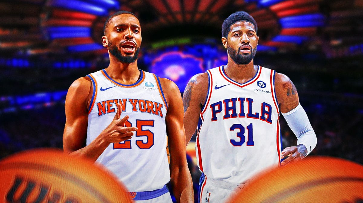 Mikal Bridges and Paul George.