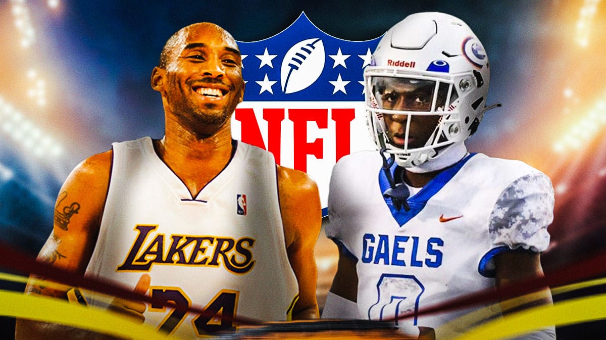 Kobe Bryant, Jett Washington, and NFL logo