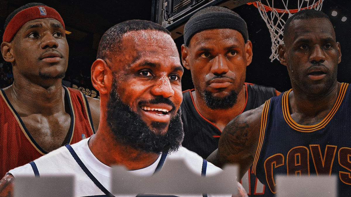 Lakers forward LeBron James through the years