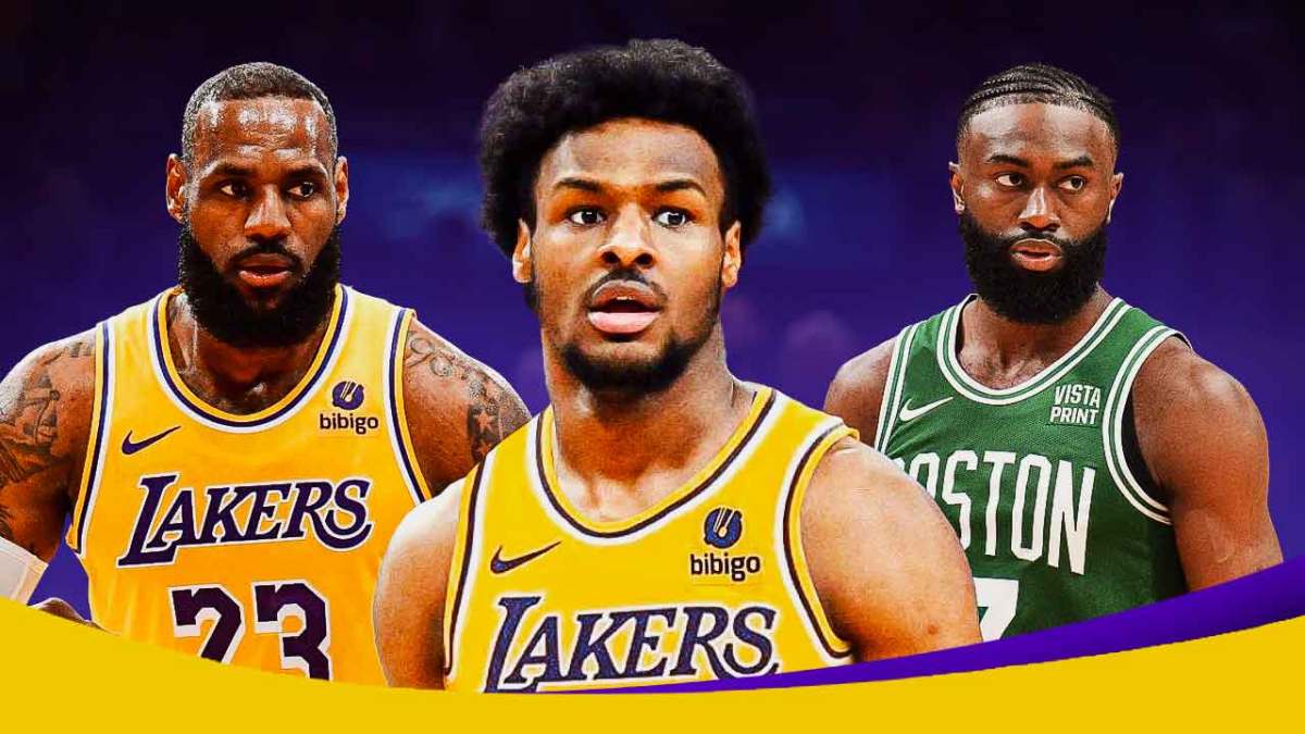 Bronny James, LeBron James, Jaylen Brown, Boston Celtics, Los Angeles Lakers