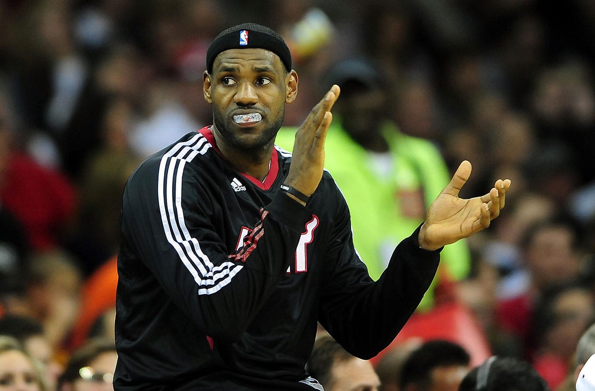 LeBron James sideline after signing with the Miami Heat in free agency