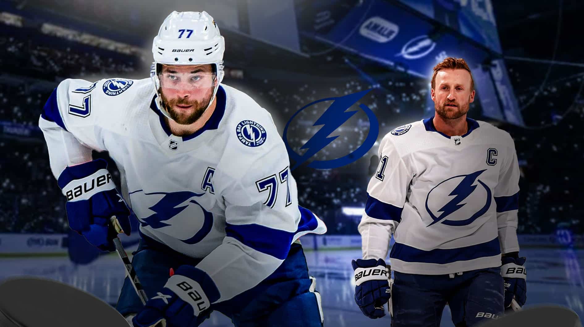 Lightning's Victor Hedman stands next to Steven Stamkos after Predators move in NHL Free Agency
