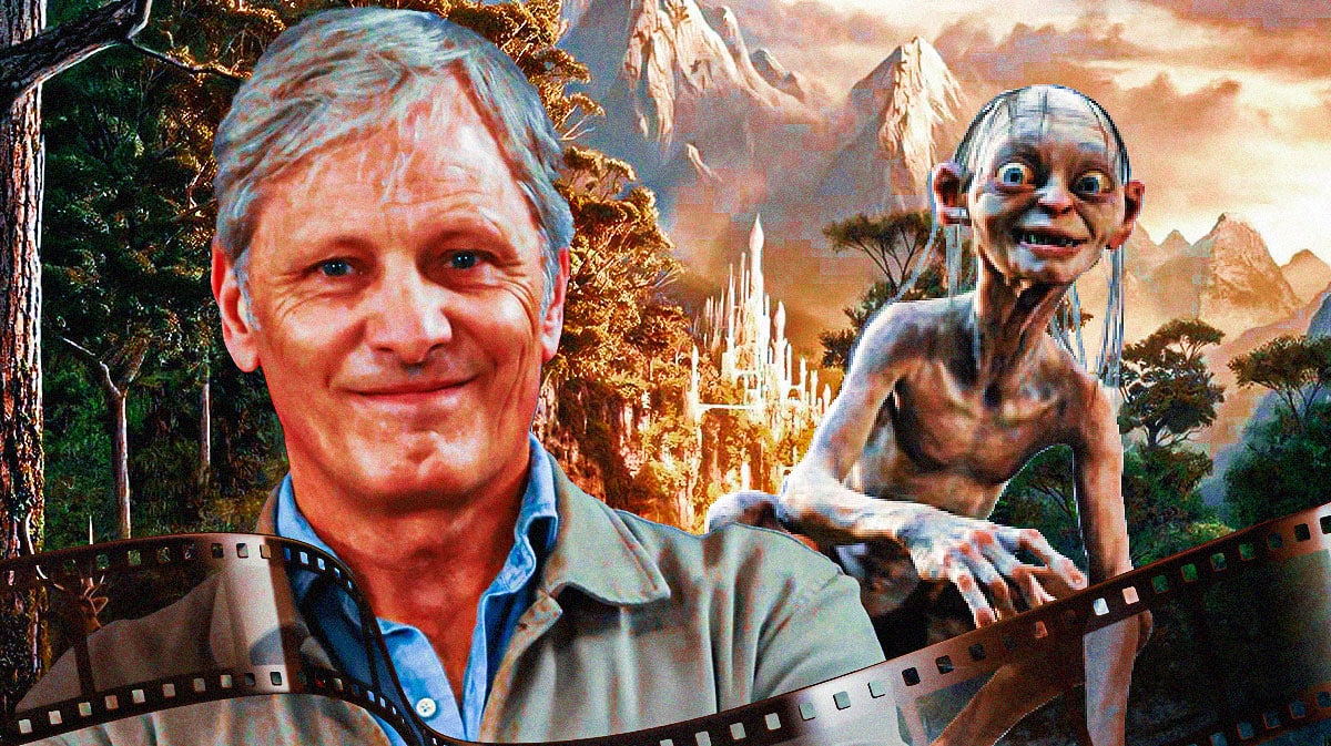 Viggo Mortensen and Gollum from Lord of the Rings.