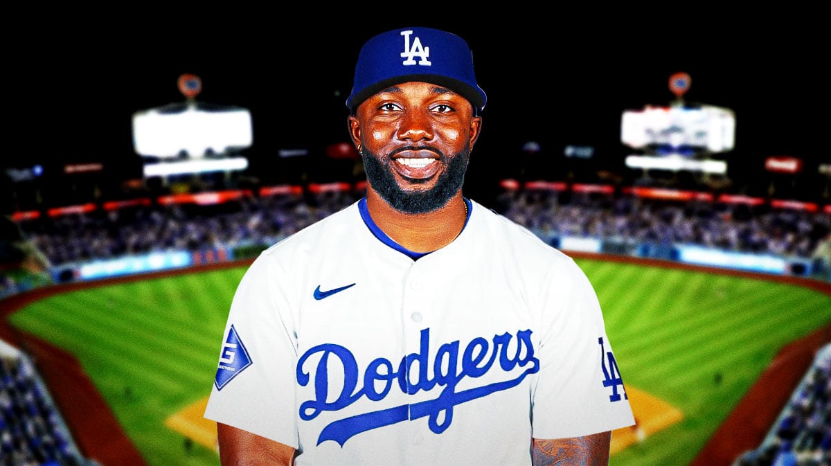 Randy Arozarena in a Dodgers uniform.