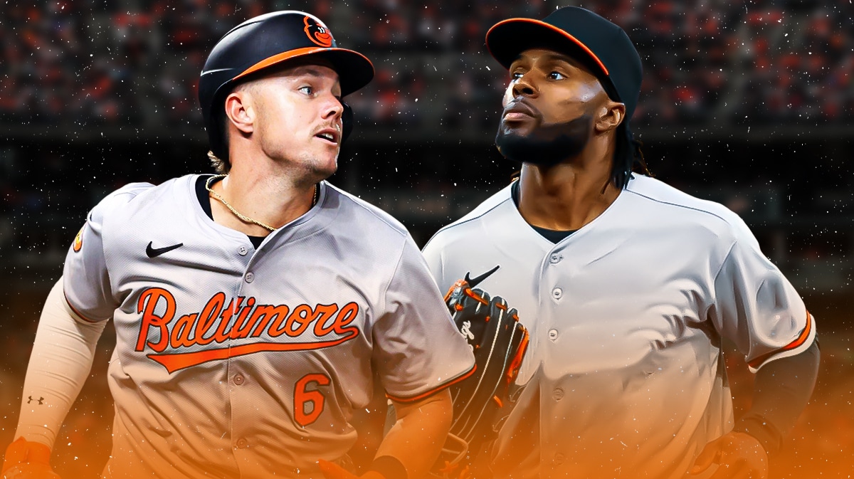 Orioles' Ryan Mountcastle and Cedric Mullins in blank jerseys