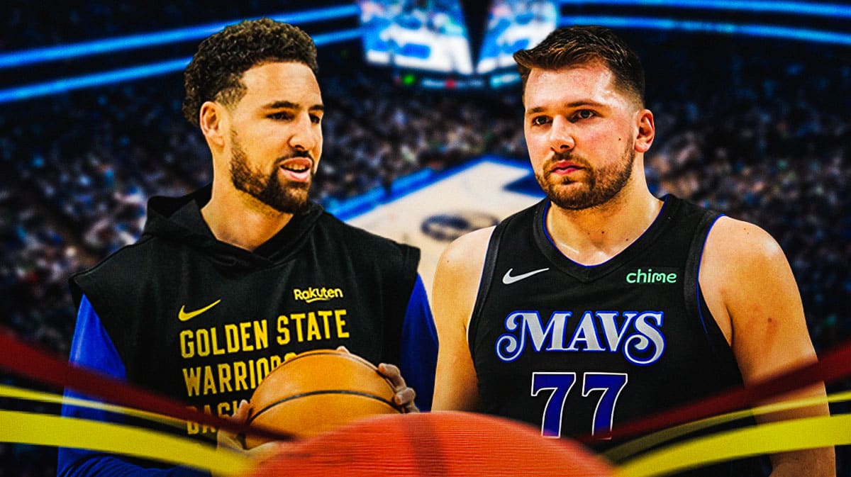 Klay Thompson and Mavericks' Luka Doncic