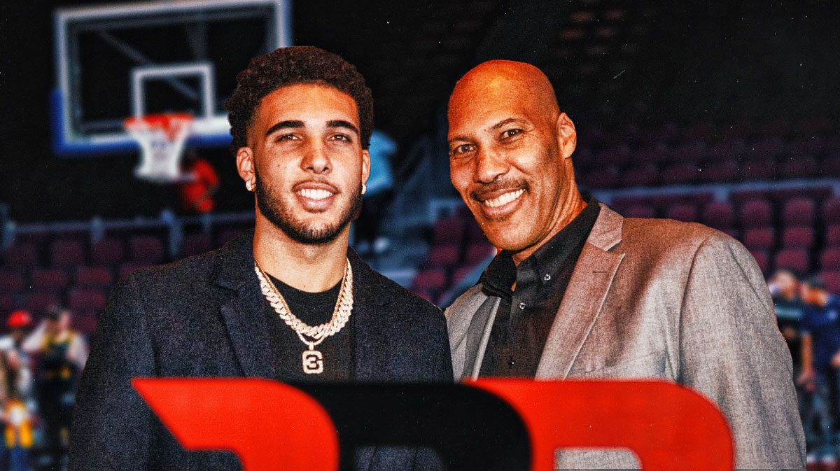 LaVar Ball in his company t-shirt. 