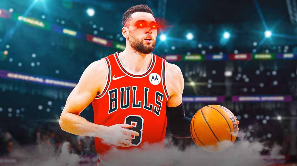Zach LaVine (Bulls) with laser eyes