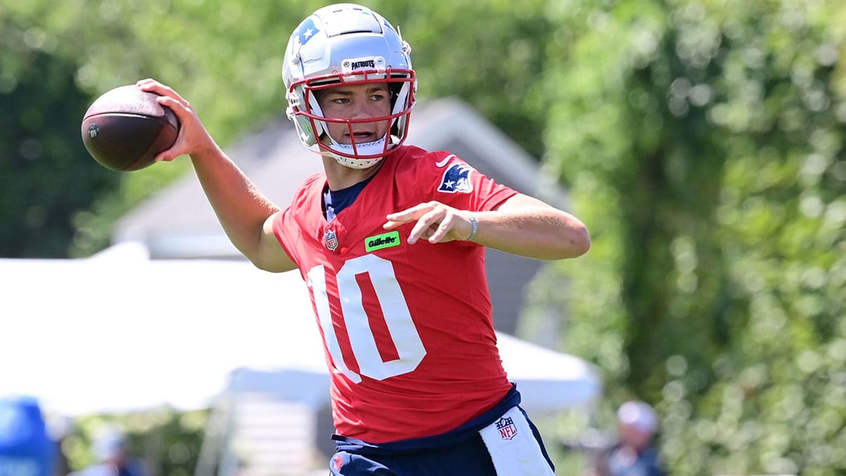 Patriots’ Drake Maye Reacts To Jacoby Brissett’s Successful Pre ...