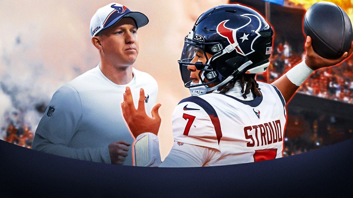 Houston Texans quarterback CJ Stroud and offensive coordinator Bobby Slowik