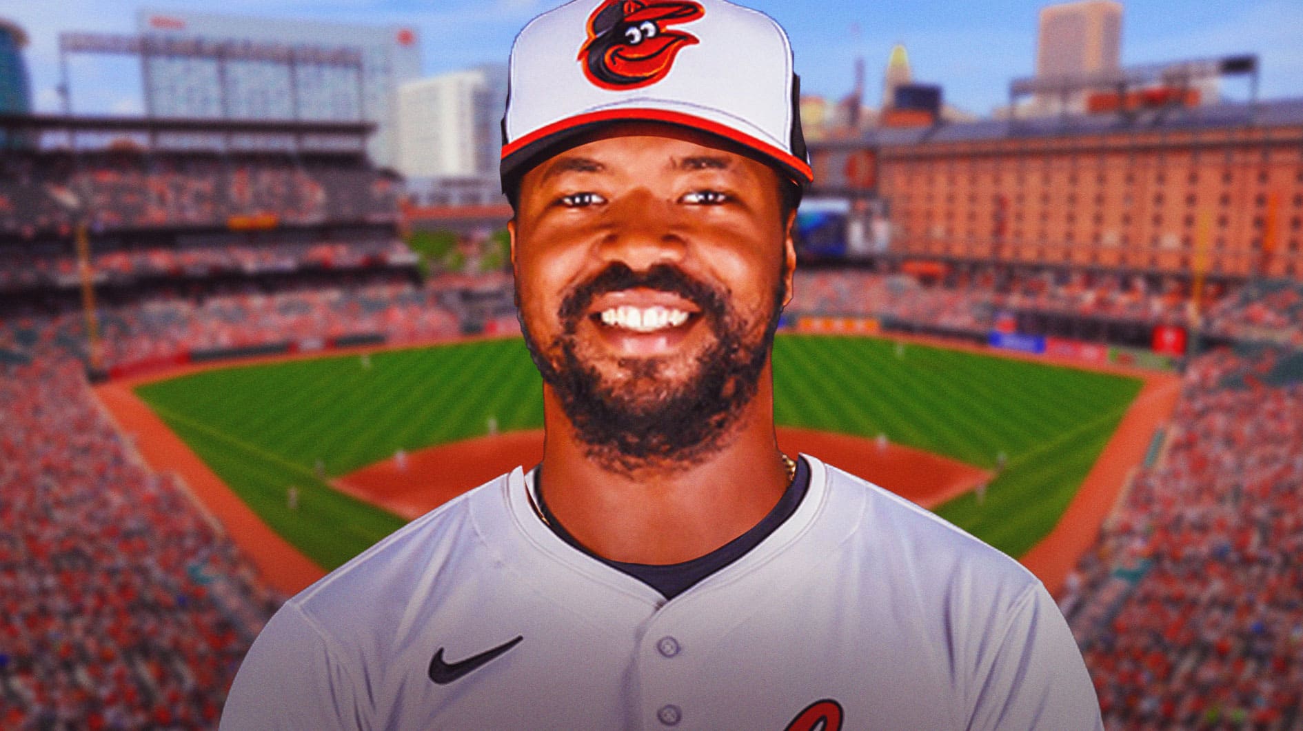 Eloy Jimenez in an Orioles uniform.