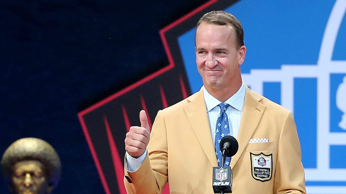 Peyton Manning made a boast to Pat McAfee on his show. 