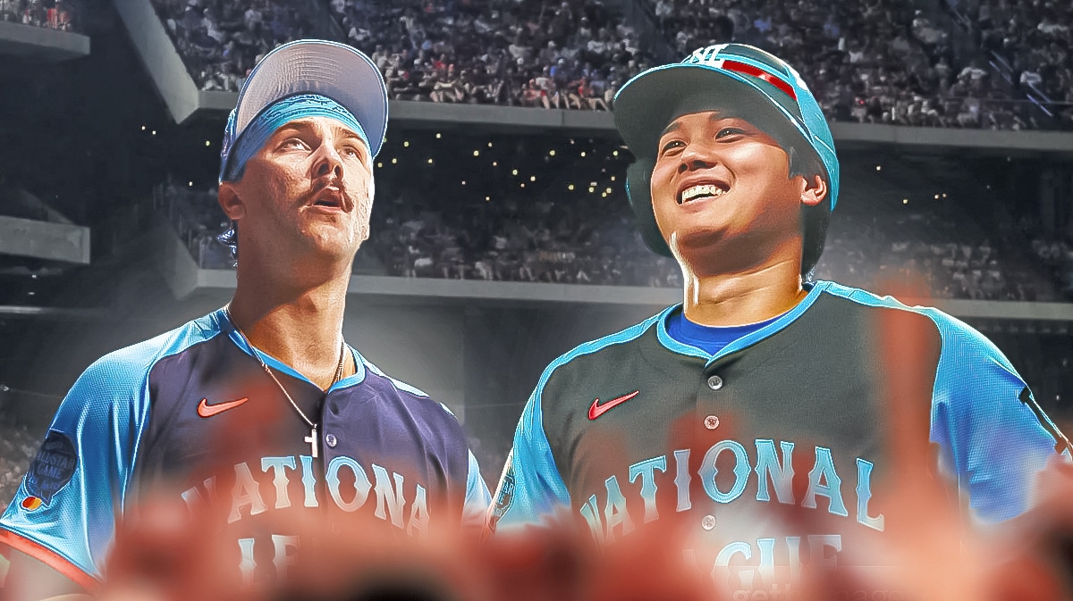Pirates' Paul Skenes and Dodgers' Shohei Ohtani in National League uniforms