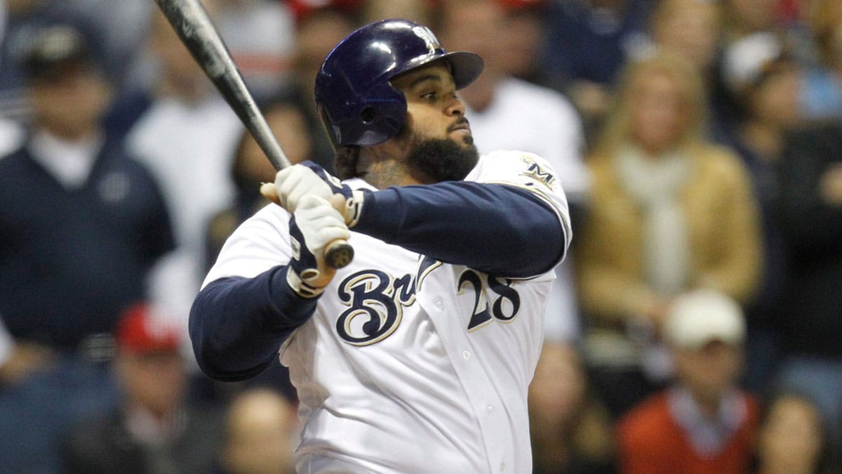 Prince Fielder grounds out in the eighth inning in what could b