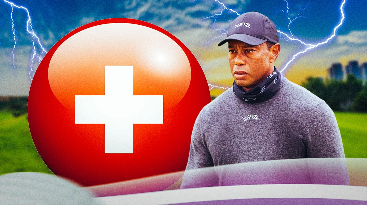 Tiger Woods showed off a gruesome leg scar.
