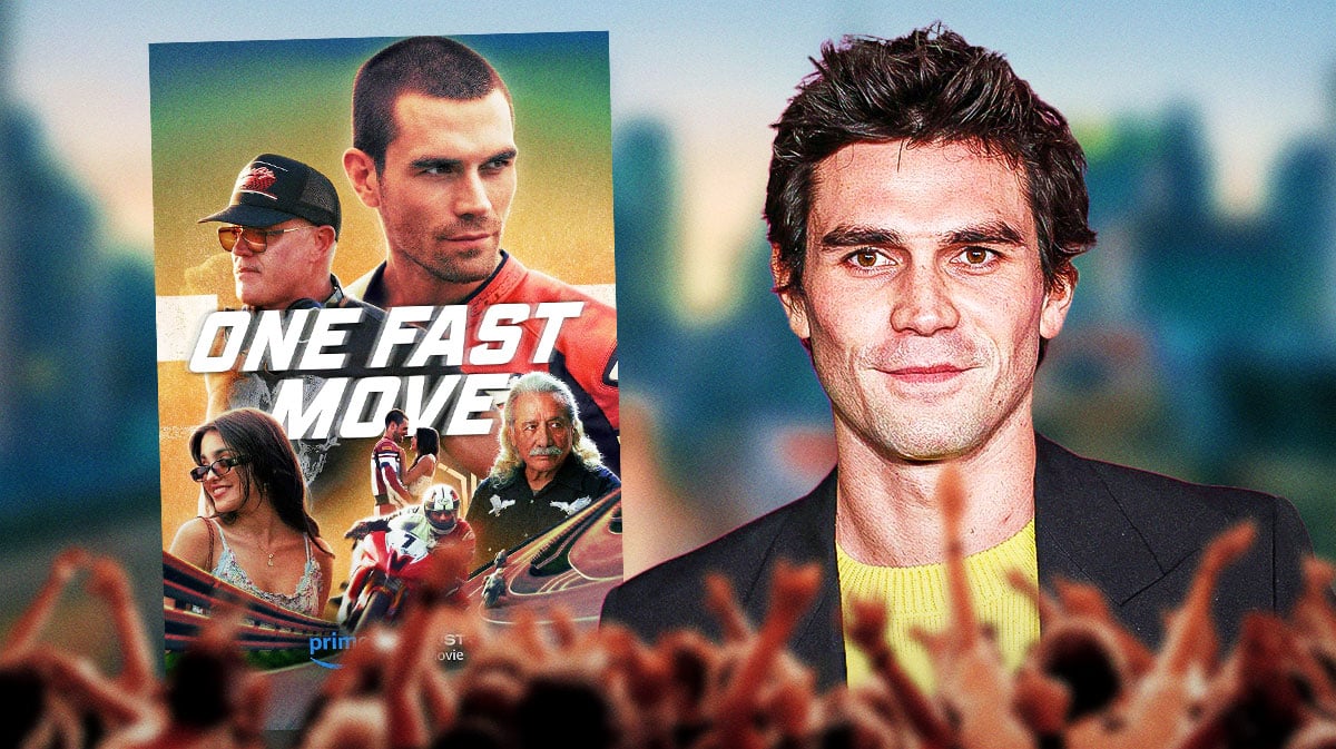 Riverdale star KJ Apa and One Fast Move poster.