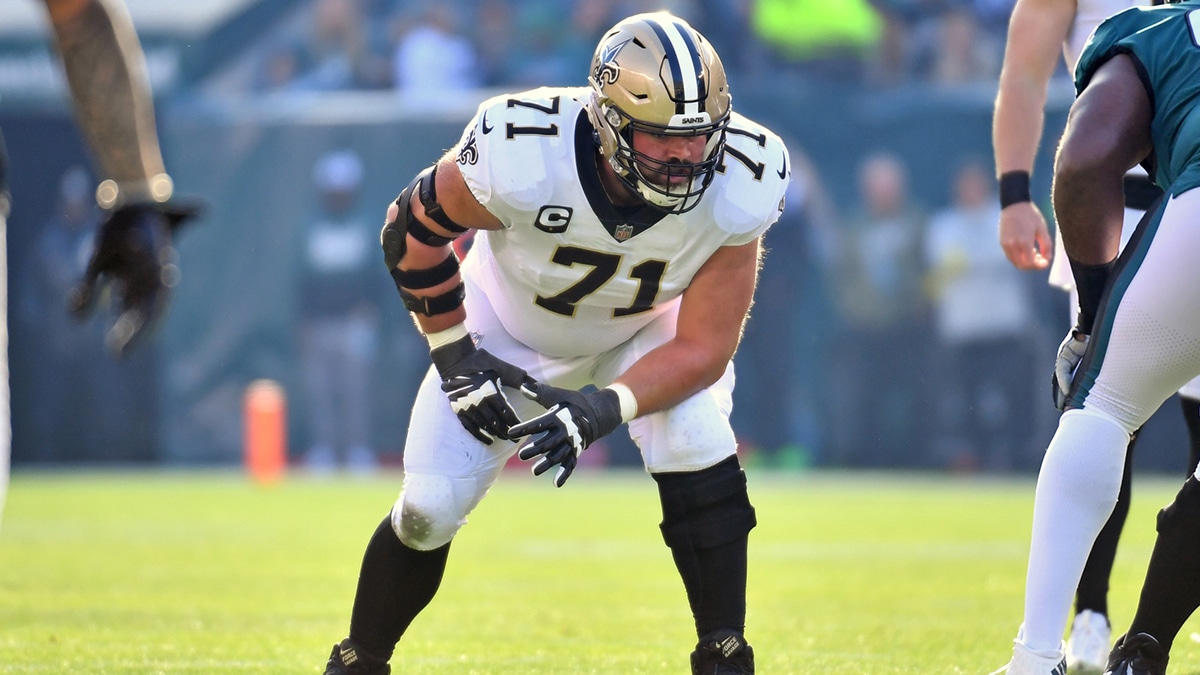 New Orleans Saints offensive tackle Ryan Ramczyk (71) against the Philadelphia Eagles at Lincoln Financial Field.