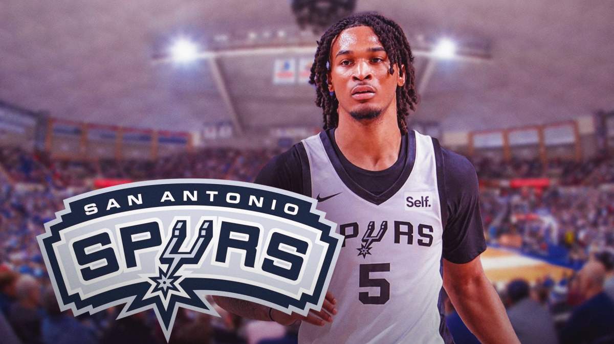 Stephon Castle image with Spurs logo