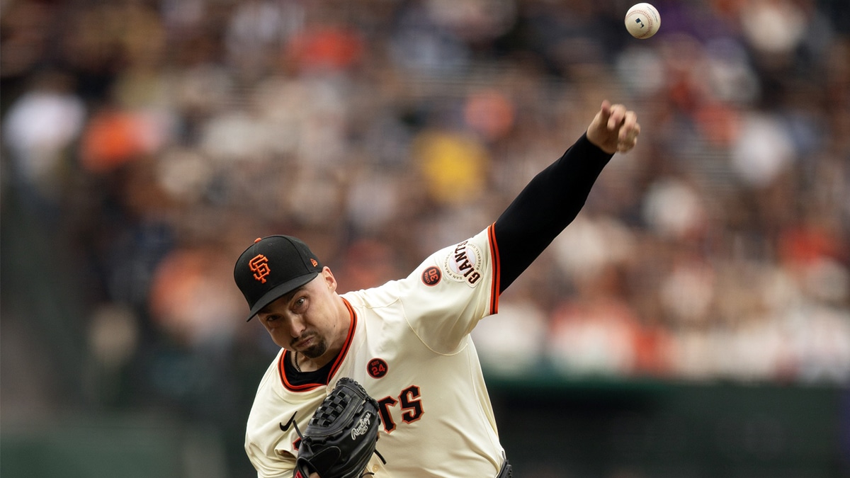 San Francisco Giants starting pitcher Blake Snell (7) delivers a pitch against the Colorado Rockies during the first inning at Oracle Park. 
