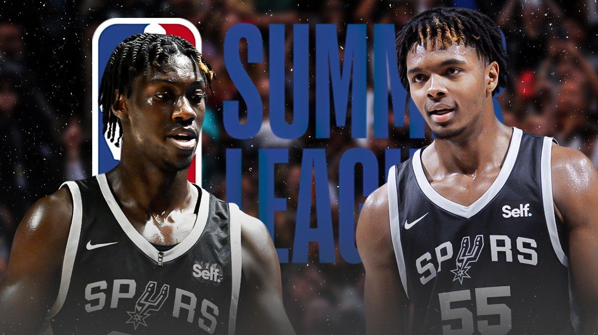 Spurs Harrison Ingram next to Sidy Cisokko