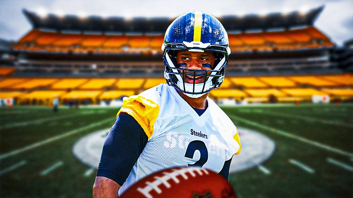 Russell Wilson smiles in Steelers jersey