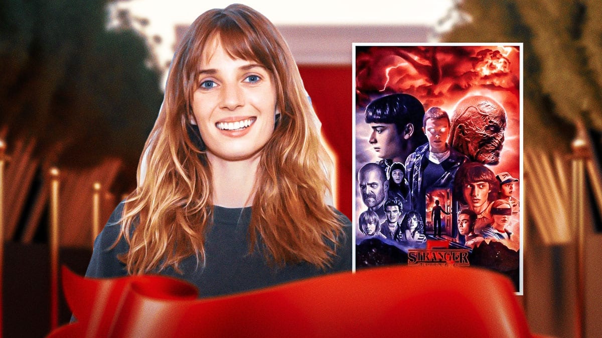 Maya Hawke and Stranger Things poster.