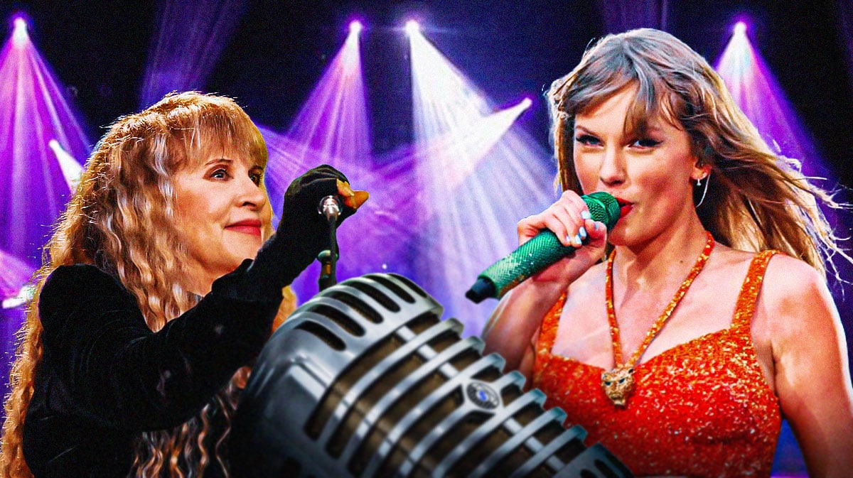 Stevie Nicks and Taylor Swift, who called Nicks a 'hero' during final Dublin 'Eras' tour show.