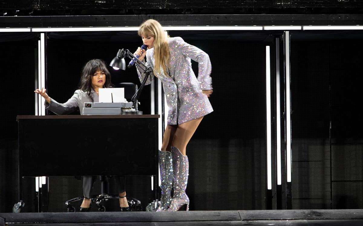 Taylor Swift performing at Nissan Stadium on May 5, 2023.