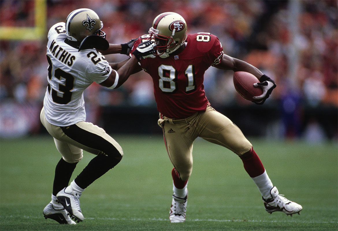 Terrell Owens 49ers after a catch