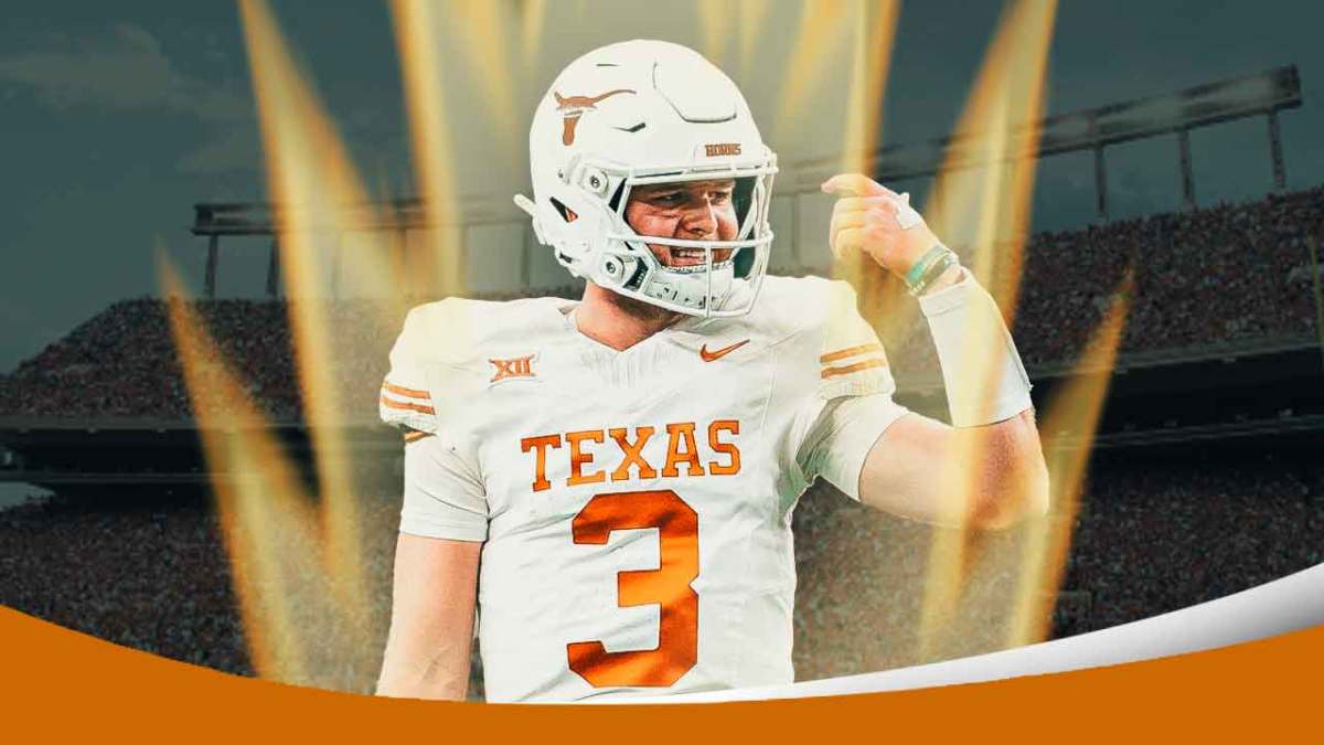 Quinn Ewers (texas football) with supersaiyan glow