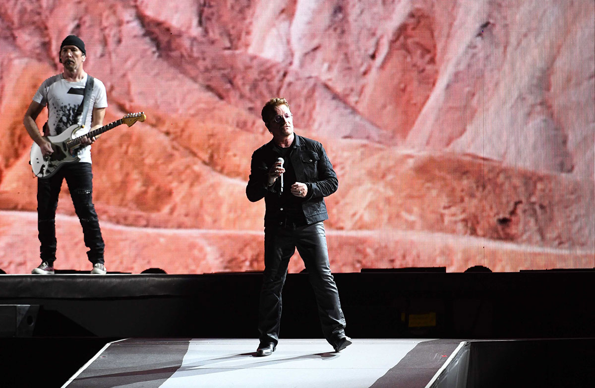 The Edge and Bono on the 2017 Joshua Tree Tour.