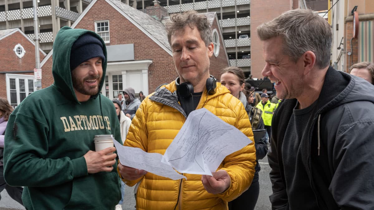 Casey Affleck, Doug Liman, and Matt Damon behind-the-scenes of The Instigators.