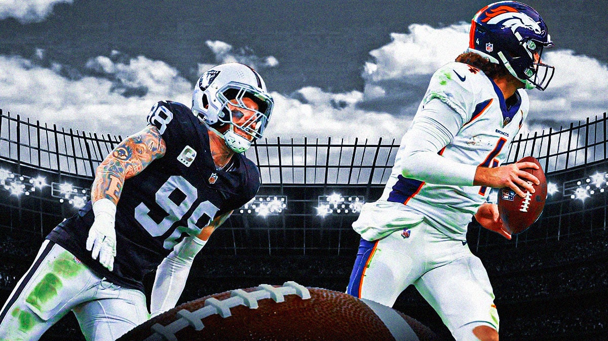 Las Vegas Raiders defensive end Maxx Crosby closing in on a sack