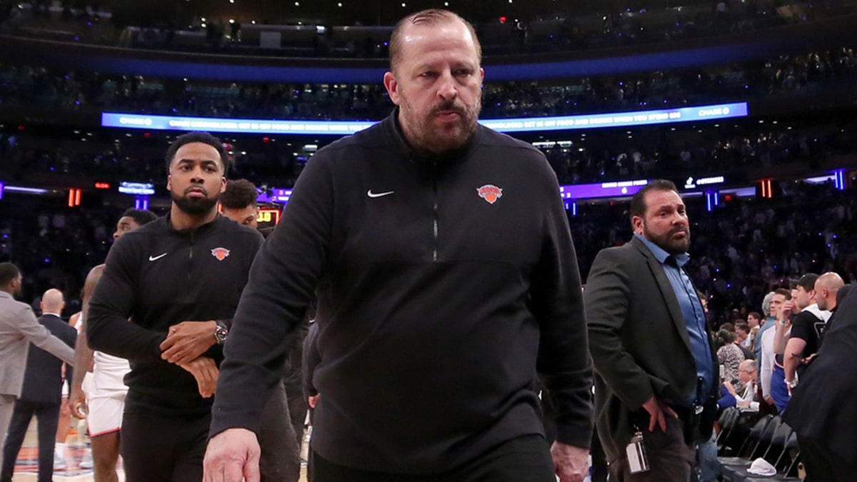 New York Knicks head coach Tom Thibodeau walks off the court after losing to the Indiana Pacers in game seven of the second round of the 2024 NBA playoffs at Madison Square Garden