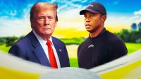 President Donald Trump and all-time great golfer Tiger Woods
