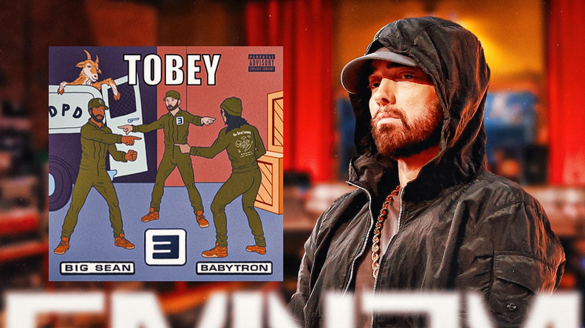 Eminem with Tobey (his new single) cover.