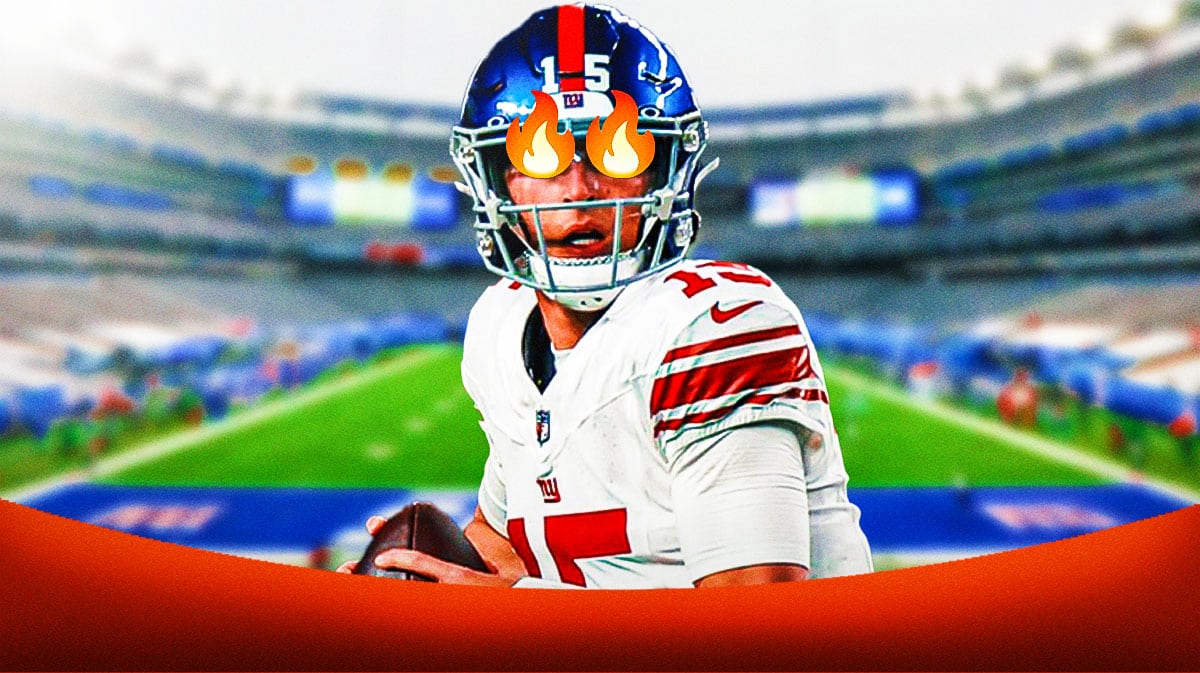 Giants Tommy DeVito with fire in his eyes.
