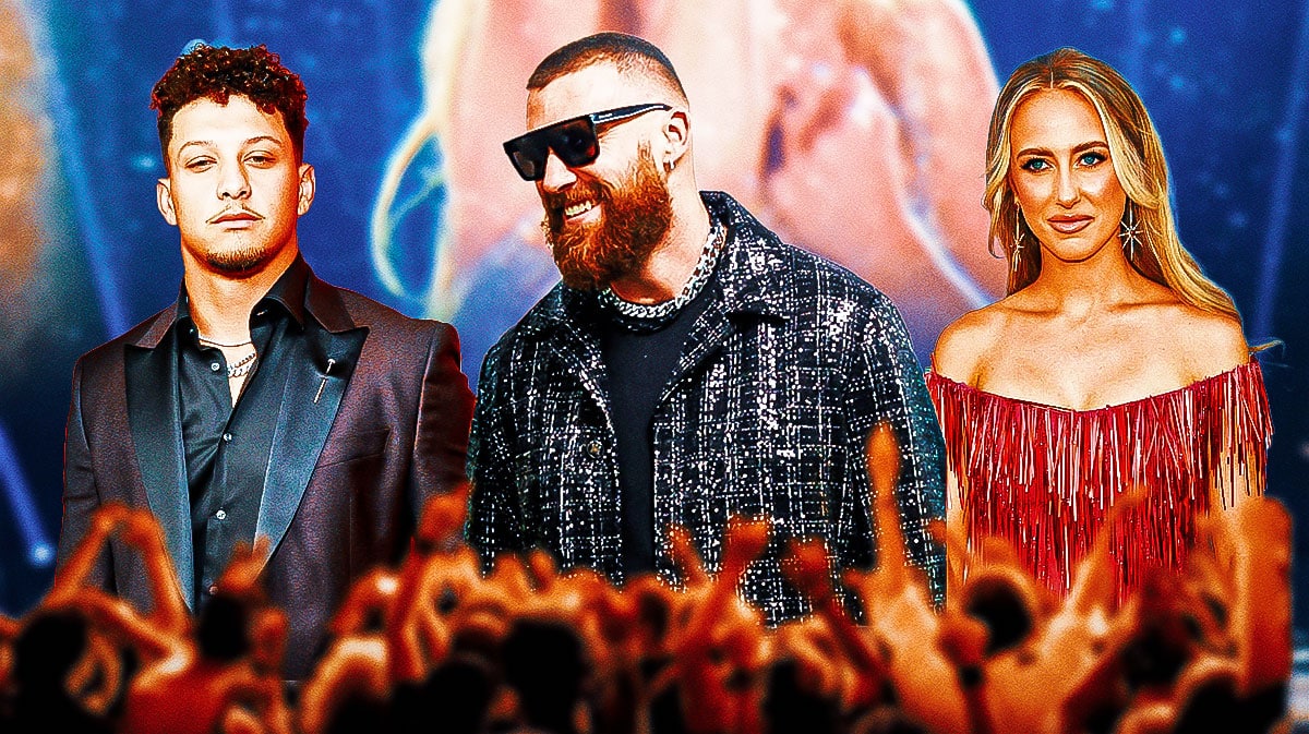 Travis Kelce welcomes Patrick and Brittany Mahomes to Taylor Swift’s Eras Tour
