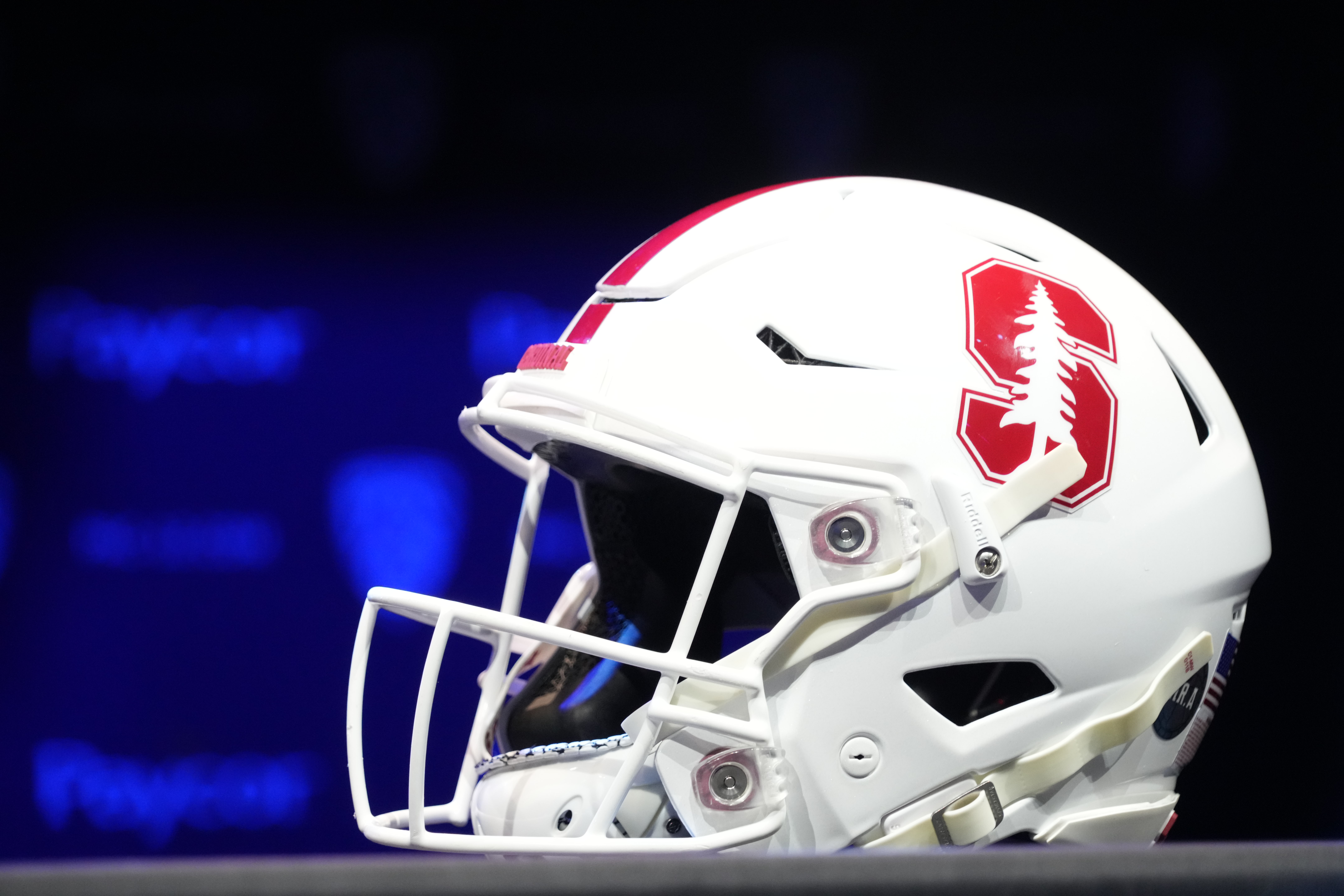 Jul 29, 2022; Los Angeles, CA, USA; Stanford Cardinal helmet during Pac-12 Media Day at Novo Theater. 