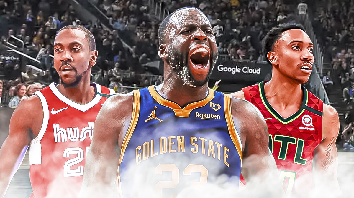 Warriors Draymond Green with Jeff Teague and 2012 NBA Draft class member Marquis Teague