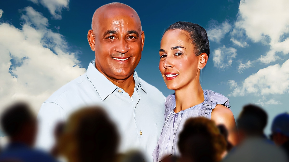 Picture of Yankees exec Omar Minaya and his wife Rachel Minaya